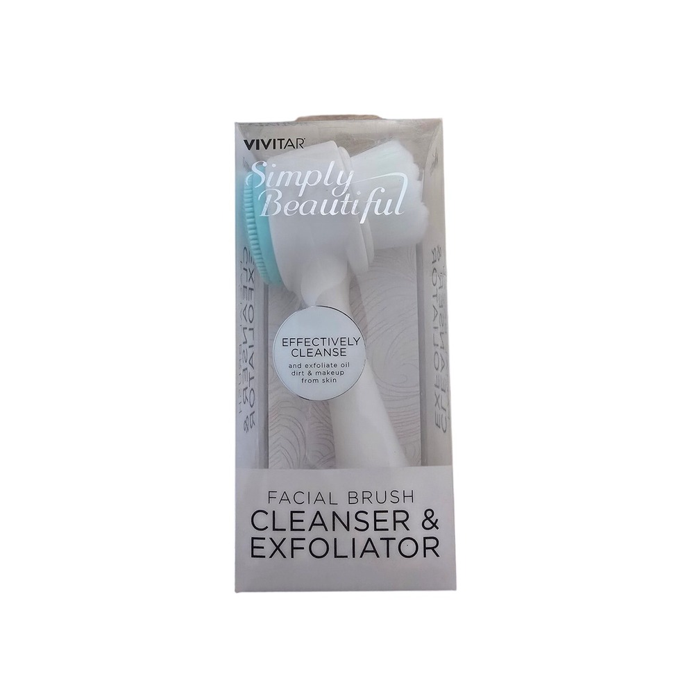 Vivitar Simply Beautiful Facial‎ Brush Cleanser & Exfoliator White